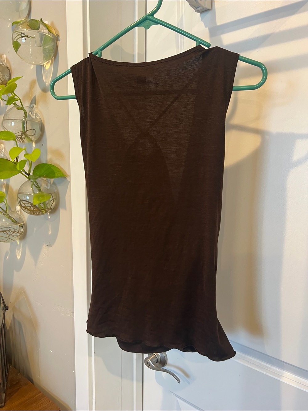 A. Byer Y2K Brown Draped Ring-Back Camisole - Picture 4 of 4
